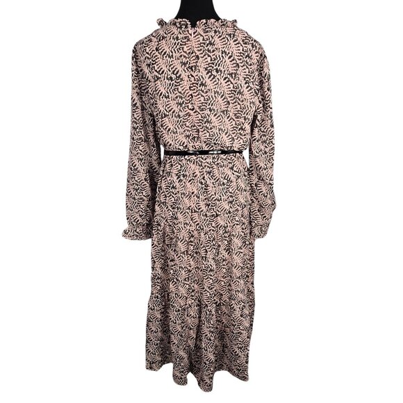 NWOT | Abstract Animal Print Tiered Maxi Dress with Adjustable Belt | X-Large - Picture 2 of 9